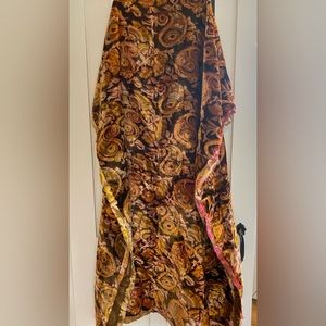 Velvet Fabric - Vintage Brown & Gold
